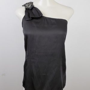 Twenty One Top size Small Gray One Shoulder Jewel